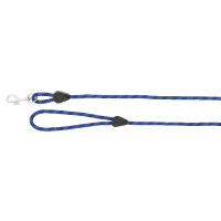 Longe en corde avec poignée Rouge / bleu