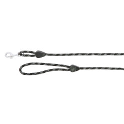 Longe en corde avec poignée Noir / gris