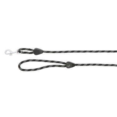 Longe en corde avec poignée Noir / gris