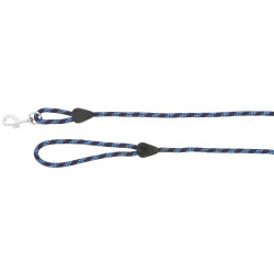 Longe en corde avec poignée Marine / ciel Bleu