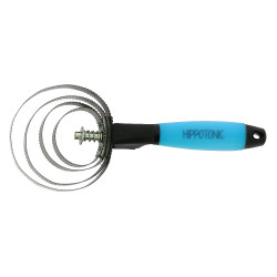 Étrille métallique ronde Hippo-Tonic Gel Bleu néon