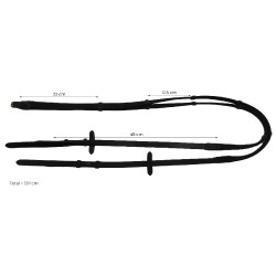 Rênes Supergrip épaisses Eric Thomas Pro Noir