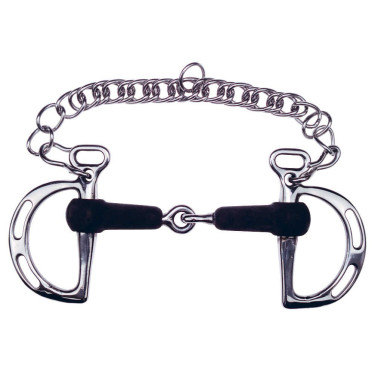 Mors espagnol Feeling à passes caoutchouc brisé Mors espagnol Feeling à passes caoutchouc brisé