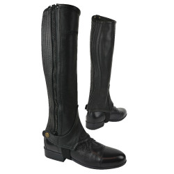 Mini-chaps Equithème cuir Noir Mini-chaps Equithème cuir Noir