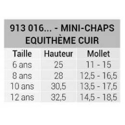 Mini-chaps Equithème cuir