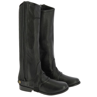 Mini-chaps Equithème cuir Noir Mini-chaps Equithème cuir Noir