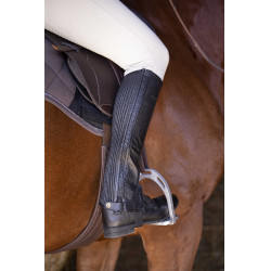 Mini-chaps Equithème cuir Noir Mini-chaps Equithème cuir Noir