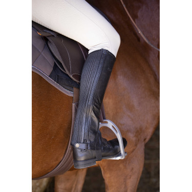 Mini-chaps Equithème cuir Noir Mini-chaps Equithème cuir Noir