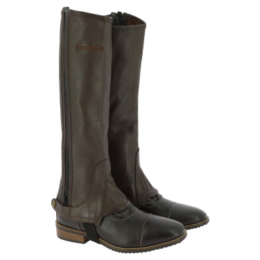 Mini-chaps Equithème cuir Marron