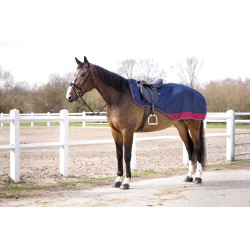 Couvre-reins Equithème Tyrex 1200 D doublé polaire Bleu / noir