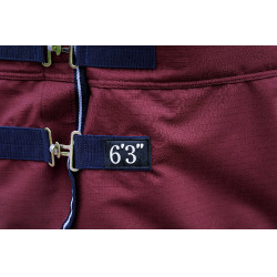 Couverture Equithème Tyrex 1200D Marine / bordeaux Bleu