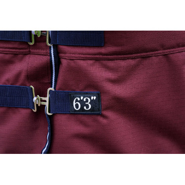 Couverture Equithème Tyrex 1200D Marine / bordeaux Bleu