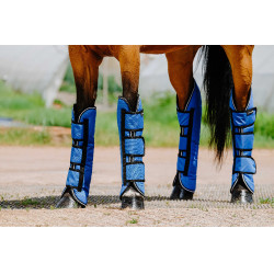Guêtres de transport Equithème Tyrex 1200 D Bleu / noir