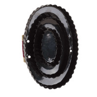 Étrille ovale métallique