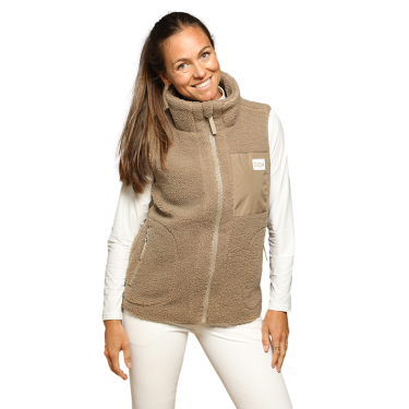 Veste On GEM sans manches femme Châtaigne Marron