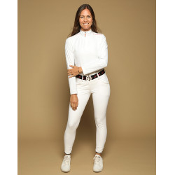 Polo Victore GEM manches longues femme Blanc