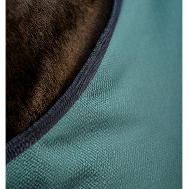 Couverture Horseware Amigo Ripstop 900D Turnout 100g Vert dynastie / marine / argent