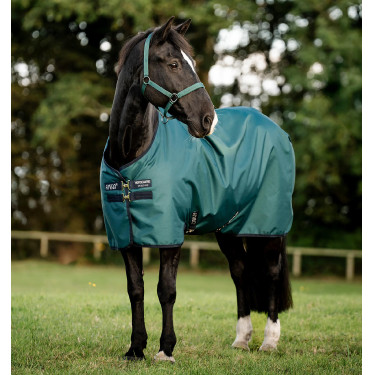 Couverture Horseware Amigo Ripstop 900D Poney Turnout 100g Vert dynastie / marine / argent