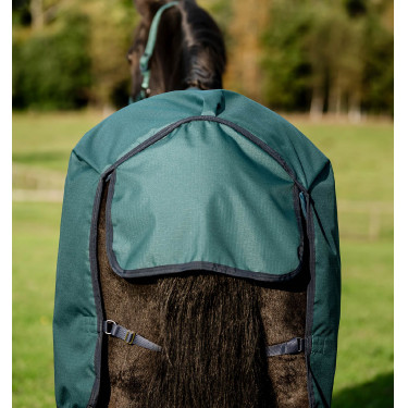 Couverture Horseware Amigo Ripstop 900D Poney Turnout 100g Vert dynastie / marine / argent