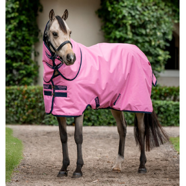 Couverture Horseware Amigo Ripstop 900D Plus Poney Turnout 100g Rose / rose / marine Couverture Horseware Amigo Ripstop 900D Plus Poney Turnout 100g Rose / rose / marine