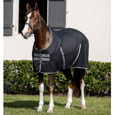 Couverture de box Horseware Rambo doublure microfibre Noir / orage / gris argent