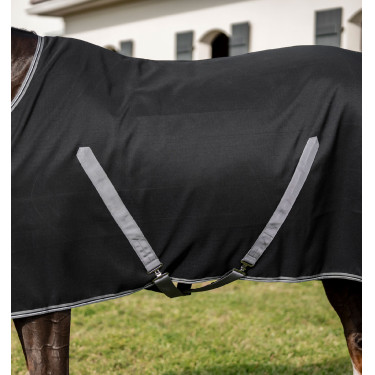 Couverture de box Horseware Rambo doublure microfibre Noir / orage / gris argent