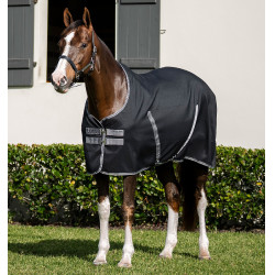 Couverture de box Horseware Rambo doublure microfibre Noir / orage / gris argent