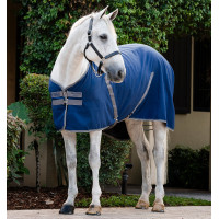 Couverture de box Horseware Rambo doublure microfibre Marine / orage / gris argent Bleu marine