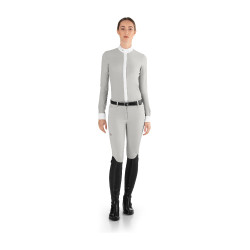 Polo de concours Ego7 manches longues femme Gris clair