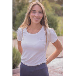 T-shirt Pénélope Techty manches courtes Écru Blanc