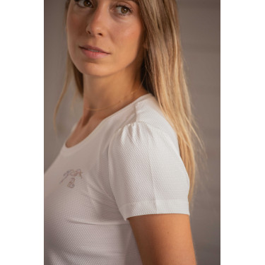 T-shirt Pénélope Techty manches courtes Écru Blanc
