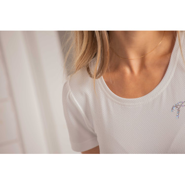 T-shirt Pénélope Techty manches courtes Écru Blanc