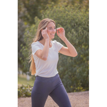 T-shirt Pénélope Techty manches courtes Écru Blanc