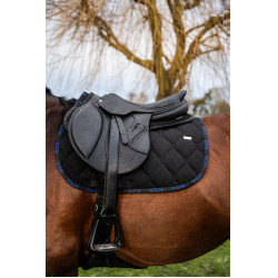 Tapis GEM Love Noir / bleu roi