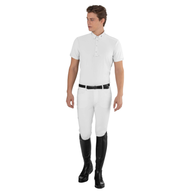 Polo de concours Ego7 homme manches courtes Blanc