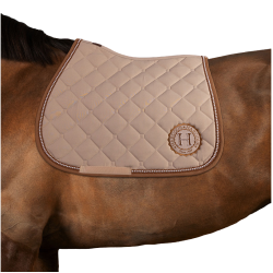 Tapis de selle Harcour Etoile perlée Champagne Beige