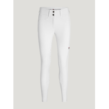Pantalon Tommy Hilfiger Equestrian Lea full grip femme Blanc optique
