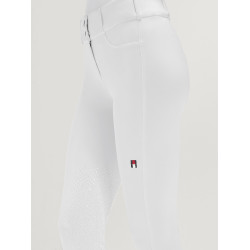 Pantalon Tommy Hilfiger Equestrian Lea grip genoux femme Blanc optique