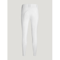 Pantalon Tommy Hilfiger Equestrian Lea grip genoux femme Blanc optique