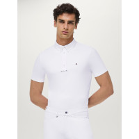 Polo de concours Alex Tommy Hilfiger Equestrian manches courtes homme Blanc optique Polo de concours Alex Tommy Hilfiger Equestrian manches courtes homme Blanc optique