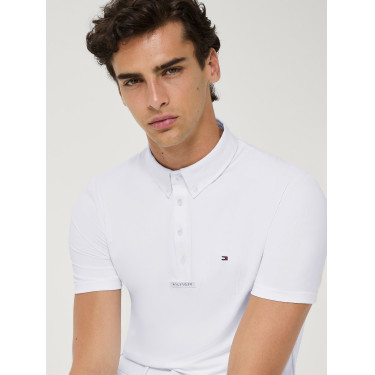 Polo de concours Alex Tommy Hilfiger Equestrian manches courtes homme Blanc optique