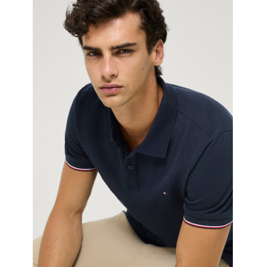 Polo manches courtes Davis Tommy Hilfiger Equestrian homme Desert sky Bleu