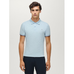 Polo manches courtes Davis Tommy Hilfiger Equestrian homme Bleu doux