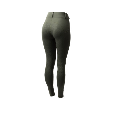 Legging d'hiver femme grip intégral Horze Dea Vert scarabé