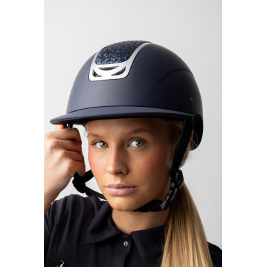 Casque d'équitation ornement en cristal Horze Arix II Gris fumé