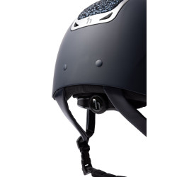 Casque d'équitation ornement en cristal Horze Arix II Gris fumé
