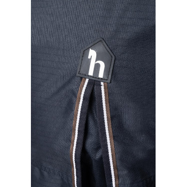 Couverture d'extérieur Glasgow avec doublure polaire et éléments réfléchissants Horze 600D Myrtille Gris