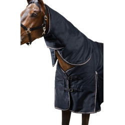 Couverture d'extérieur légère Glasgow avec couvre-encolure Horze Myrtille Gris