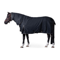 Couverture d'extérieur avec couvre-encolure Glasgow 100g poney Horze 600D Myrtille Gris