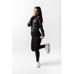 Pantalon d'équitation Horze Mira enfant fond intégral Noir